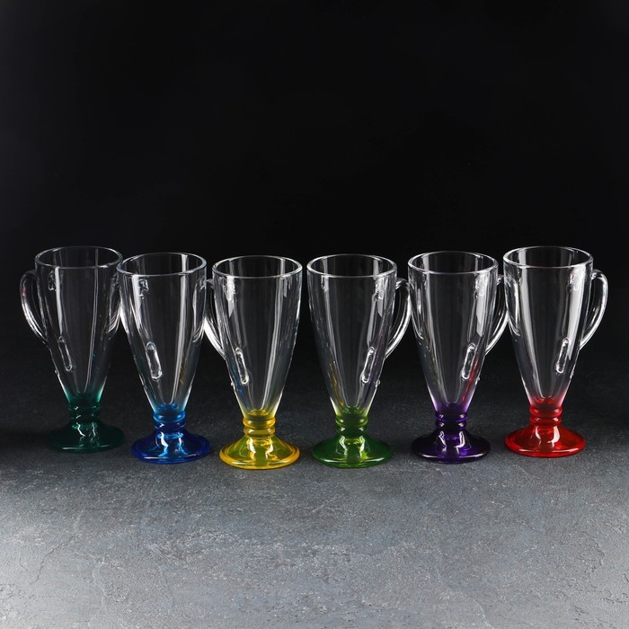 Кружка &laquo;Яркость&raquo;, стеклянная, 250 мл, цветное дно