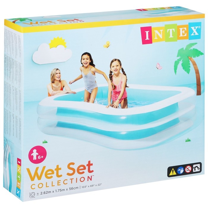 Бассейн надувной &laquo;Семейный&raquo;, 262 х 175 х 56 см, от 6 лет, 56483NP INTEX