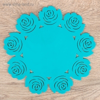 Подставка под горячее «Летний домик», d=19 см, цвет фиолетовый Подставка под горячее «Летний домик», d=19 см, цвет фиолетовый