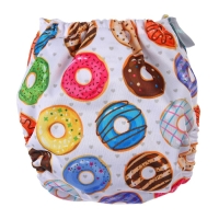 Многоразовый подгузник &laquo;Пончики&raquo;, 3-8 кг, угольно-бамбуковая ткань, Крошка Я