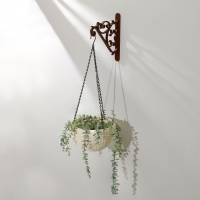 Кронштейн для подвесных кашпо, пластик, цвет шоколад