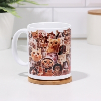 Кружка сублимация "Котики" 320 мл, с нанесением Кружка сублимация "Котики" 320 мл, с нанесением