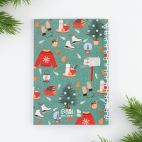 Подарочный набор новогодний &laquo;С Новым годом&raquo;: блокнот на спирали А6, 40 листов, магнитные закладки 3 шт. и ручка пластик