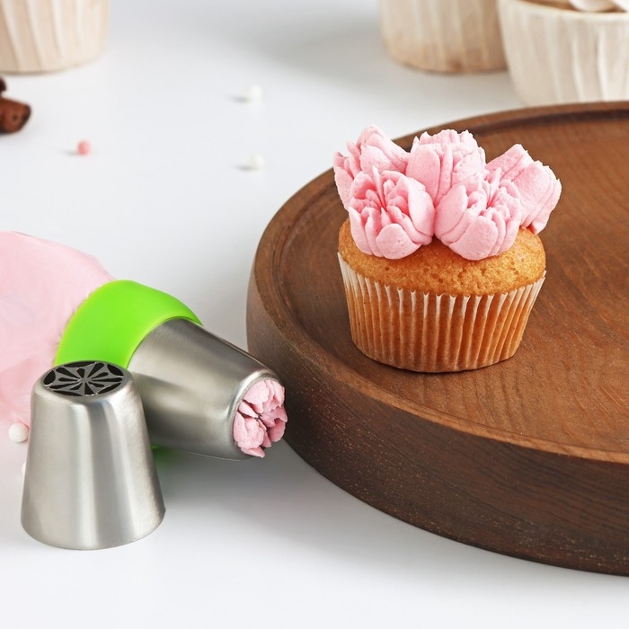 Насадка кондитерская «Тюльпан летний», d=3,7 см, выход 2 см, нержавеющая сталь Насадка кондитерская «Тюльпан летний», d=3,7 см, выход 2 см, нержавеющая сталь