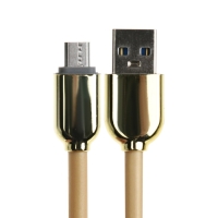 Кабель MicroUSB - USB, 2.4 А, оплётка TPE, морозоустойчивый, 1 метр, желтый Кабель MicroUSB - USB, 2.4 А, оплётка TPE, морозоустойчивый, 1 метр, желтый