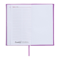 Еженедельник датированный 2025 года, 85х145 мм, 64 листа ESCALADA, твердая обложка из искусственной кожи, блинтовое тиснение, блок 70 г/м², сиреневый Еженедельник датированный 2025 года, 85х145 мм, 64 листа ESCALADA, твердая обложка из искусственной кожи, блинтовое тиснение, блок 70 г/м², сиреневый