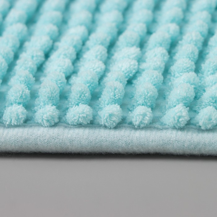 Коврик для дома Доляна «Букли», 50×80 см, цвет голубой Коврик для дома Доляна «Букли», 50×80 см, цвет голубой