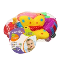 Набор резиновых игрушек для ванны &laquo;Букашечки&raquo;, с пищалкой, 6 шт, Крошка Я