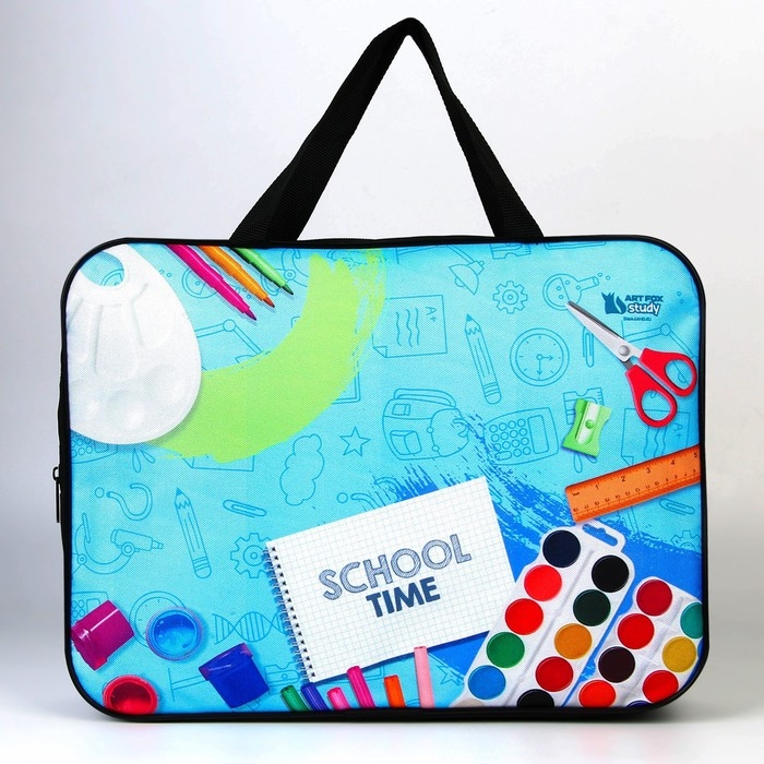 Папка для труда А4 на молнии текстиль 70мм 360 х 260 &laquo;1 сентября: Школьная&raquo;