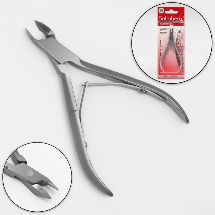 Кусачки маникюрные для кутикулы, двойная пружина, 10,5 см, длина лезвия - 6 мм, в блистере, цвет матовый серебристый, CN-373 S/ST Кусачки маникюрные для кутикулы, двойная пружина, 10,5 см, длина лезвия - 6 мм, в блистере, цвет матовый серебристый, CN-373 S/ST