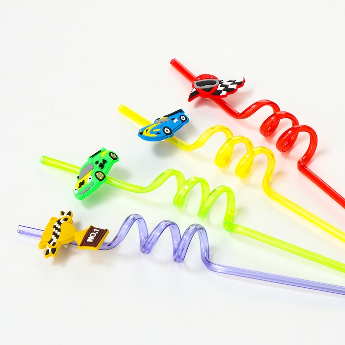 Трубочки для коктейля &laquo;Тачки&raquo;, набор 4 шт.