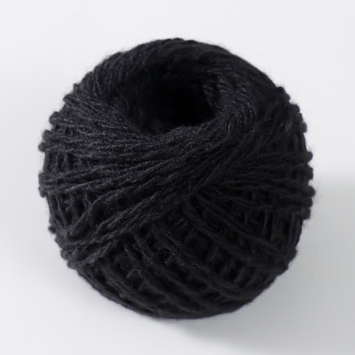 Пряжа "Акрил" 100% акрил, 100м/40&plusmn;5 гр (Чёрный)