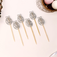 Шпажки ХВ, 12,5 см, цвет серебристый, набор 6 шт. Шпажки ХВ, 12,5 см, цвет серебристый, набор 6 шт.