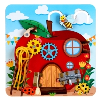 Развивающая доска &laquo;Бизи-Яблоко&raquo;