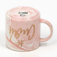 Кружка керамическая «Сияй», 350 мл, цвет розовый Кружка керамическая «Сияй», 350 мл, цвет розовый