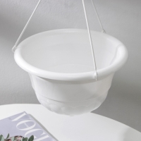 Кашпо для цветов подвесное &laquo;Грация&raquo;, 4,5 л, пластик, цвет белый