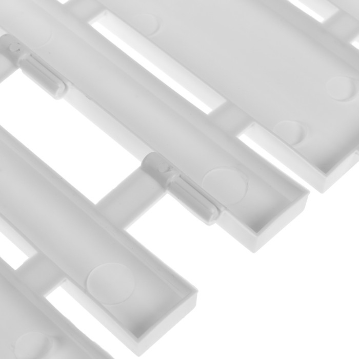 Ограждение декоративное, 25 &times; 170 см, 5 секций, пластик, белое, &laquo;Чудный сад&raquo;