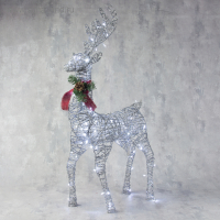 Светодиодная фигура «Олень серебристый» 50 × 85 × 18 см, металл, 220 В, свечение белое Светодиодная фигура «Олень серебристый» 50 × 85 × 18 см, металл, 220 В, свечение белое