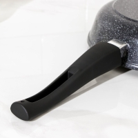 Сковорода Доляна &laquo;Элит&raquo;, d=24 см, съёмная ручка, антипригарное покрытие, цвет чёрный