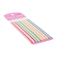 Блок-закладка с липким краем пластик 20л х 8 штук, флуор полоска, 140мм х 6мм CALLIGRATA 105326 Блок-закладка с липким краем пластик 20л х 8 штук, флуор полоска, 140мм х 6мм CALLIGRATA 105326