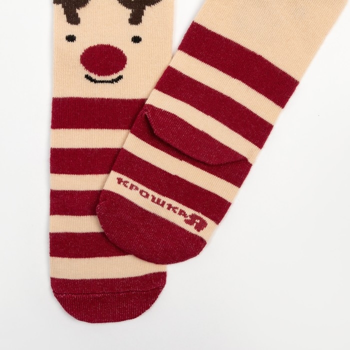 Новый год.Колготки Крошка Я Новый год.Колготки Крошка Я "Олень", бежевый, рост 74-80 см