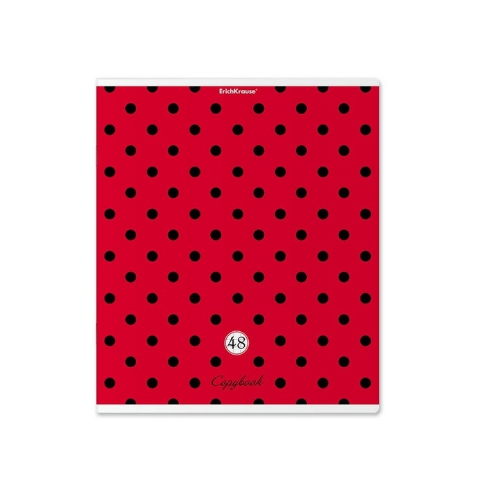Тетрадь 48 листов в клетку, ErichKrause Dots, обложка мелованный картон, выборочный УФ-лак, блок офсет 100% белизна, МИКС (1 вид в спайке)