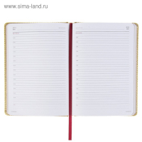 Ежедневник недатированный А5+, 136 листов Sidney Nebraska, твёрдая обложка, искусственная кожа, золотой срез, золото Ежедневник недатированный А5+, 136 листов Sidney Nebraska, твёрдая обложка, искусственная кожа, золотой срез, золото