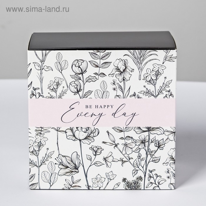 Коробка подарочная складная, упаковка, &laquo;Be happy&raquo;, 14 х 14 х 8 см