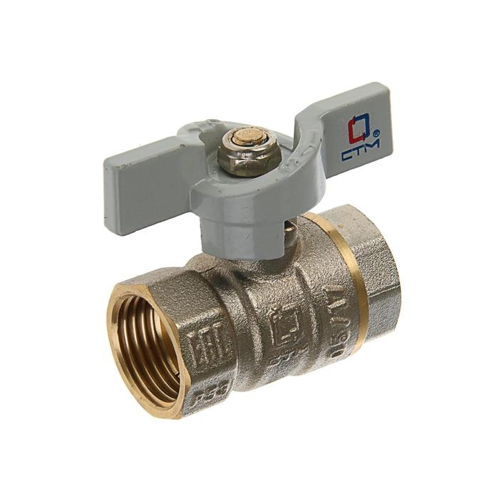 Кран шаровой Кран шаровой "СТМ" Стандарт, PN40, внутренняя/внутренняя резьба 1/2", бабочка