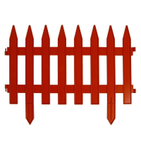 Ограждение декоративное, 35 &times; 210 см, 5 секций, пластик, терракотовое, GOTIKA, Greengo