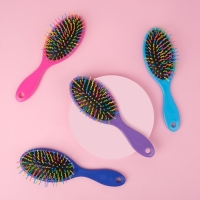 Расчёска массажная, 7 &times; 22 см, цвет МИКС