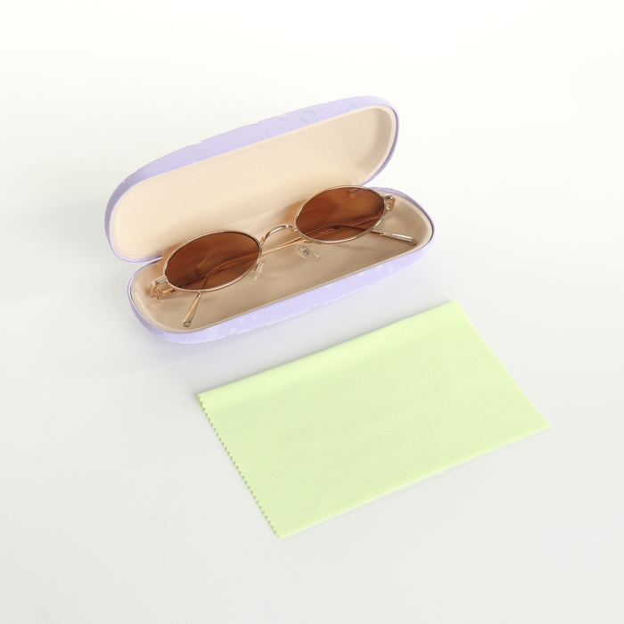 Футляр для очков на хлопушке, длина 16 см, цвет сиреневый Футляр для очков на хлопушке, длина 16 см, цвет сиреневый