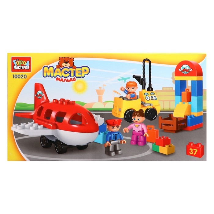 Конструктор &laquo;Аэропорт&raquo;, большие кубики, 37 деталей