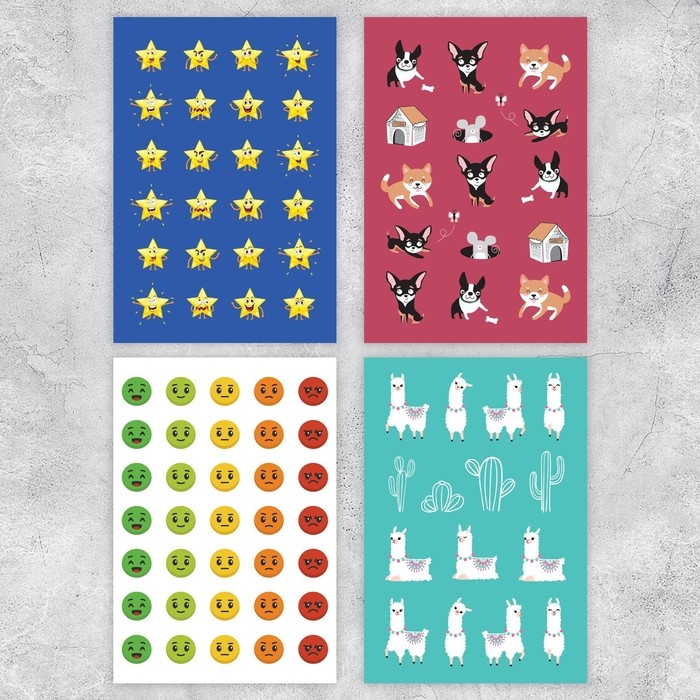 Наклейки детские в стикербуке «Оценки», 8 листов, 12 х 18 см Наклейки детские в стикербуке «Оценки», 8 листов, 12 х 18 см