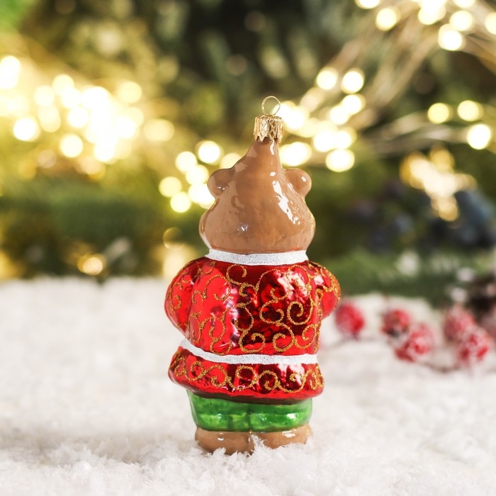 Елочное украшение Елочное украшение "Медведь с мёдом" 12 см, микс