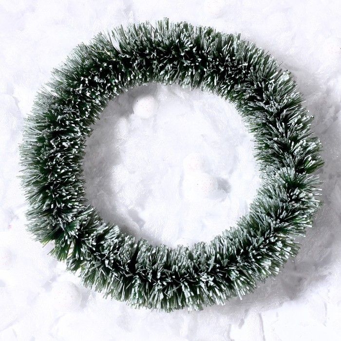 Декор &laquo;Новогодний венок&raquo;, набор 3 шт., размер 1 шт. &mdash; 6,5 см, цвет светло-зелёный