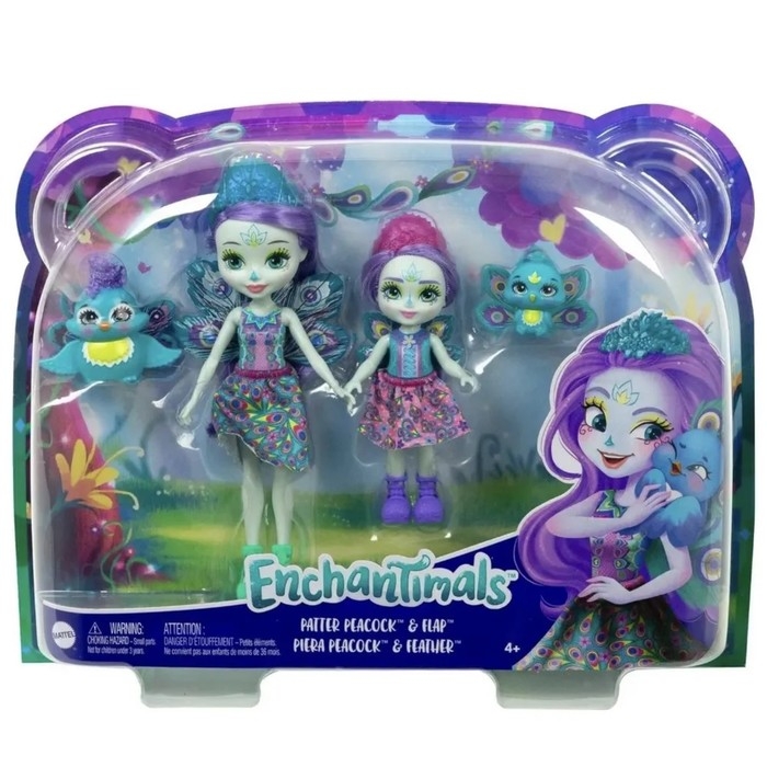 Игровой набор &laquo;Энчантималс. Пэттер Павлина с сестричкой и питомцами&raquo;