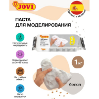 Масса для лепки JOVI, самоотвердевающая, полимерная, 1000 г, белая Масса для лепки JOVI, самоотвердевающая, полимерная, 1000 г, белая