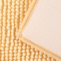 Набор ковриков для ванной и туалета Доляна &laquo;Букли&raquo;, 2 шт, 40&times;50, 50&times;80 см цвет бежевый