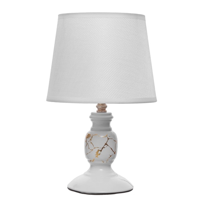 Настольная лампа "Дорофея" Е27 40Вт бело-золотой 18х18х29 см