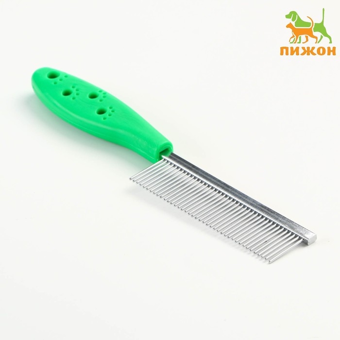 Расчёска Расчёска "Лапки" удлиненная, 20,5 х 3 см, зелёная