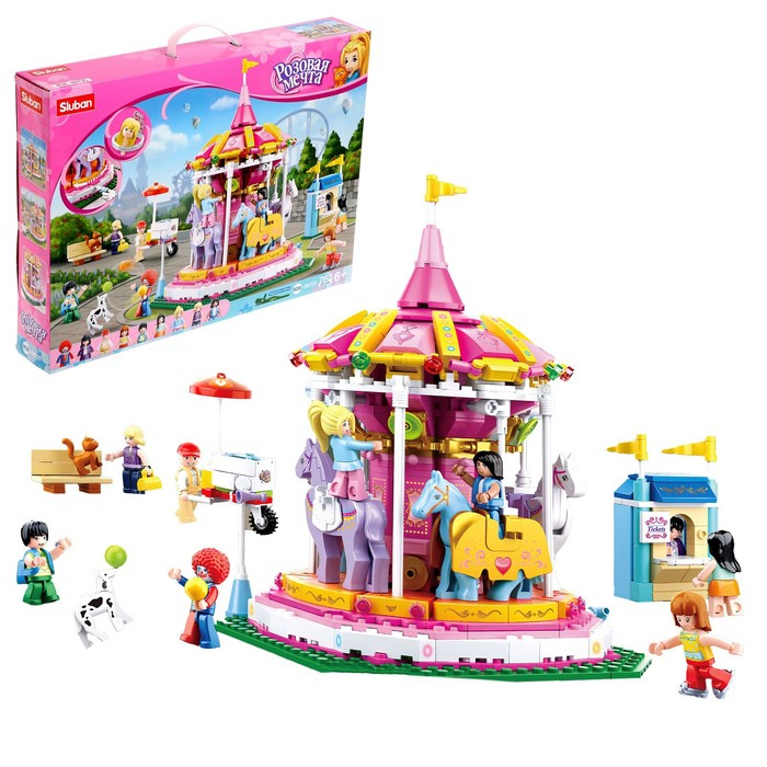 Конструктор Розовая мечта «Карусель», 762 детали Конструктор Розовая мечта «Карусель», 762 детали