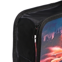 Папка с ручками А4, 340 х 245 х 75 мм, пластиковая, ручки-тесьма, Calligrata ПТ-14 "Тачка огонь"