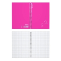 Тетрадь на спирали, 80 листов в клетку, ErichKrause Silhouette, пластиковая обложка, блок офсет 100% белизна, розовая Тетрадь на спирали, 80 листов в клетку, ErichKrause Silhouette, пластиковая обложка, блок офсет 100% белизна, розовая