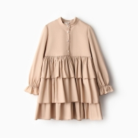 Платье для девочки MINAKU цвет бежевый,  рост 134 см