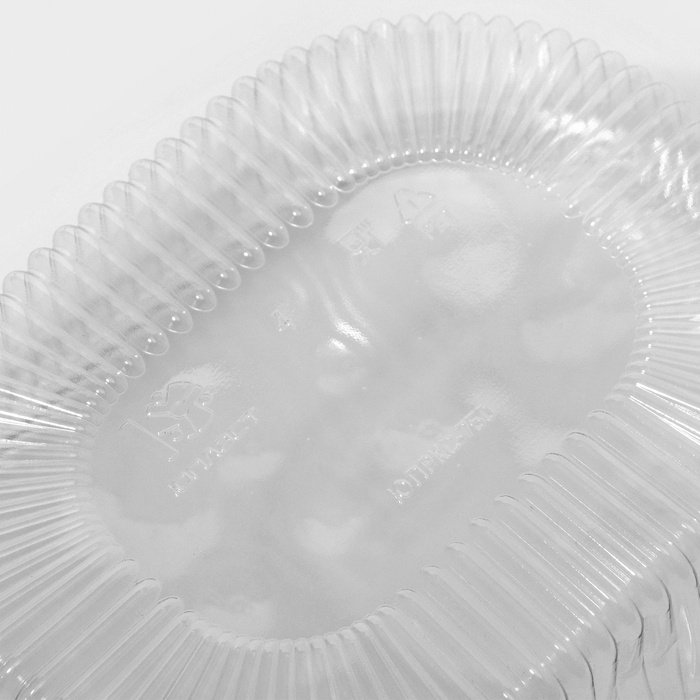 Контейнер пластиковый одноразовый с неразъёмной крышкой ПР-РКС-1000, 1 л, 17,5&times;14,9&times;7,9 см, 10 шт/уп, цвет прозрачный