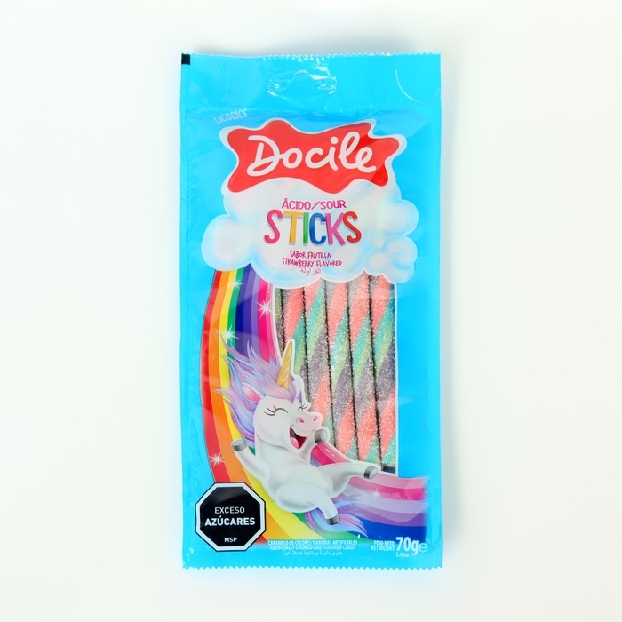 Жевательный мармелад Docile unicorn sour strawberry colored pencil, 70 г