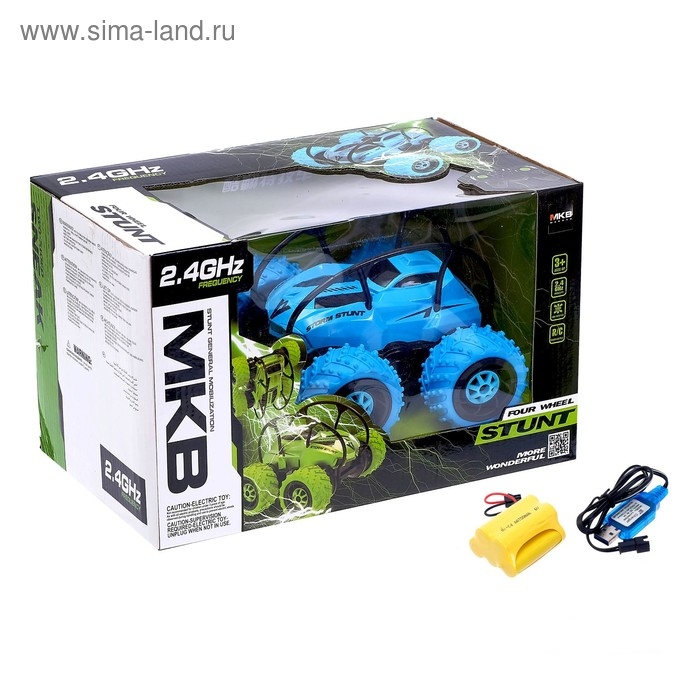 Машина-перевёртыш радиоуправляемая &laquo;Трюкач&raquo;, работает от аккумулятора, цвета МИКС