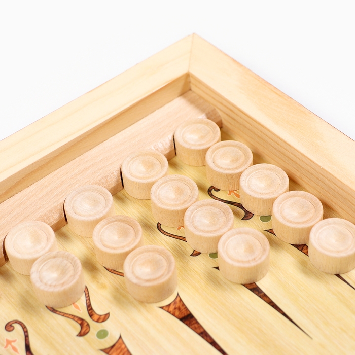 Нарды деревянные большие, настольная игра Нарды деревянные большие, настольная игра "Богатырь", 40 х 40 см, с шашками