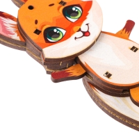 Ёлочная игрушка - подвеска деревянная сборная &laquo;Новый год! Лиса&raquo;